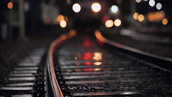 Rails at night