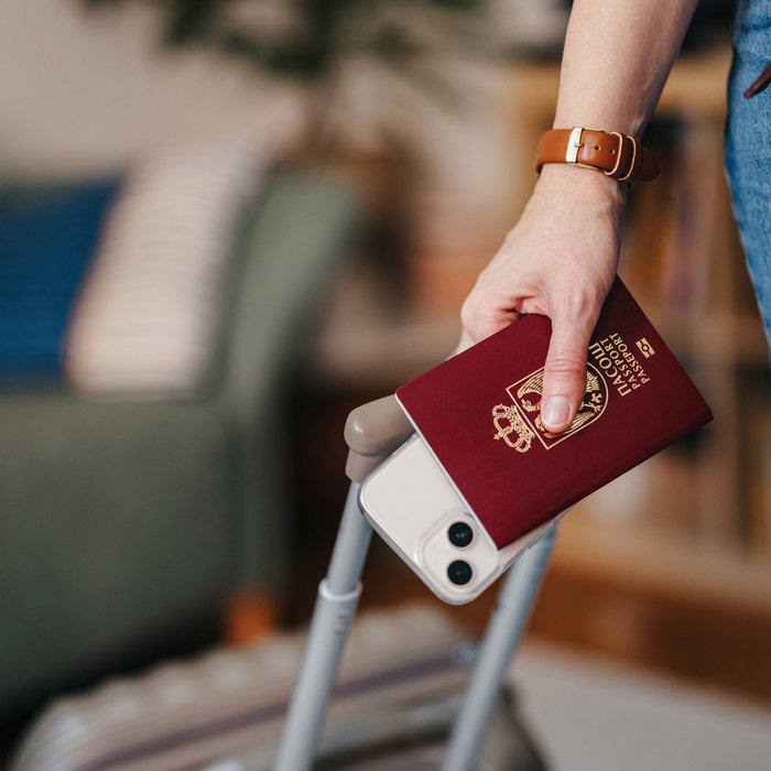 Passport and smartphone
