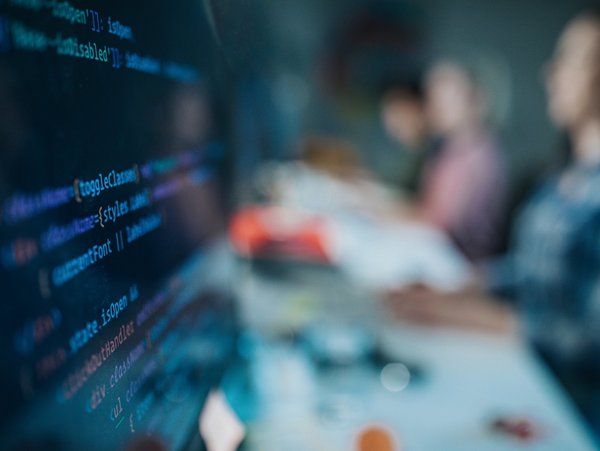 Nahaufnahme Code auf dem Bildschirm