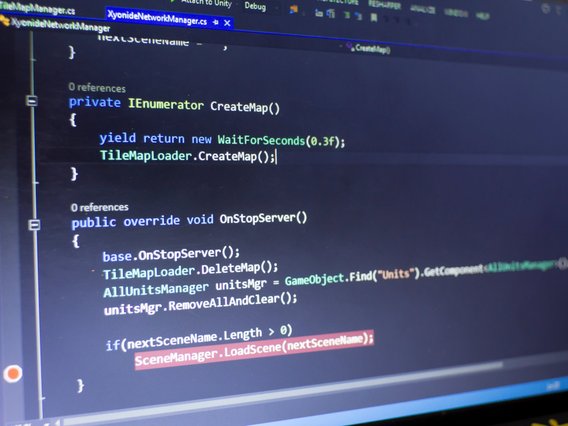 Computer screen with code