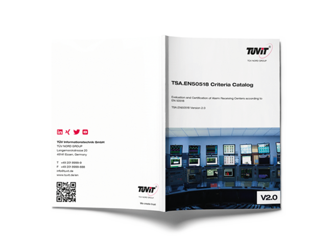 TSA.EN50518: TÜViT's own criteria catalog for testing & certification of alarm receiving centers (AES) based on DIN EN 50518 TSA.EN50518: TÜViT's own criteria catalog for testing & certification of alarm receiving centers (AES) based on DIN EN 50518