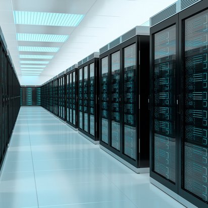 Flur in einem Rechenzentrum