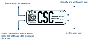 Certification mark "CyberSecurity Certified" (CSC) Certification mark "CyberSecurity Certified" (CSC)