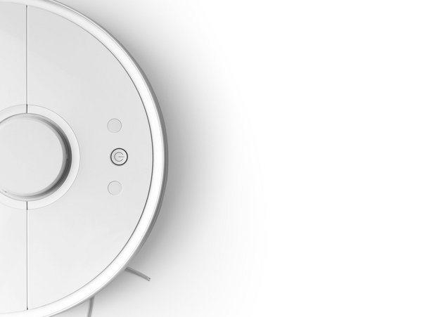 White robot hoover 